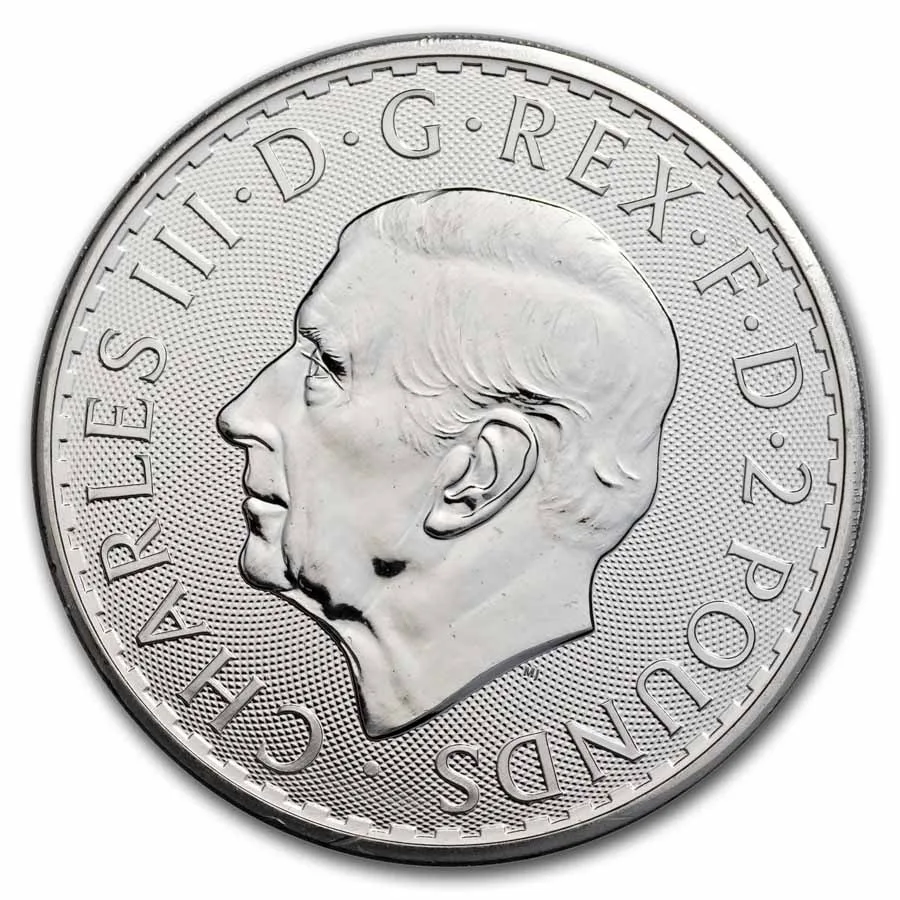 2024 1 oz Great Britain Silver Britannia King Charles III- BU - Image 2