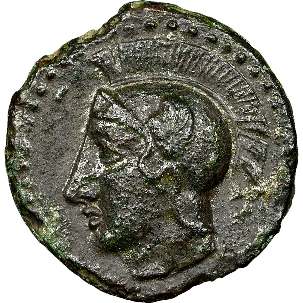 c.420-405 BC Sicily Camarina AE Tetras OBV Aethna NGC Choice XF