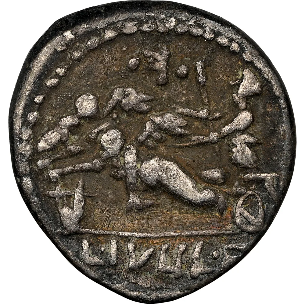 Roman Republic L. Julius L.f. Caesar (ca. 103 BC). AR Denarius NGC VF