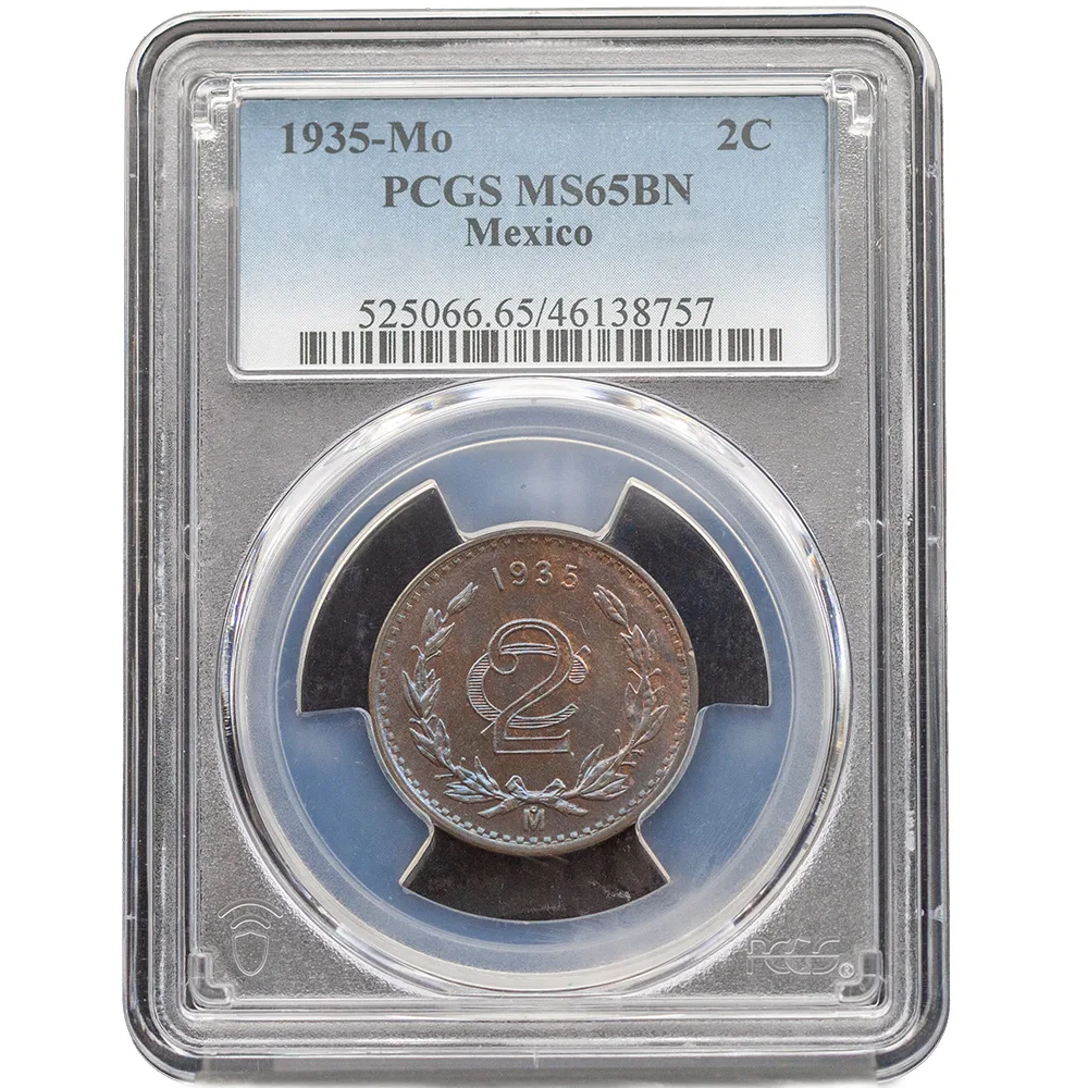 1935-Mo Mexico Dos Centavo KM-419 PCGS MS65BN