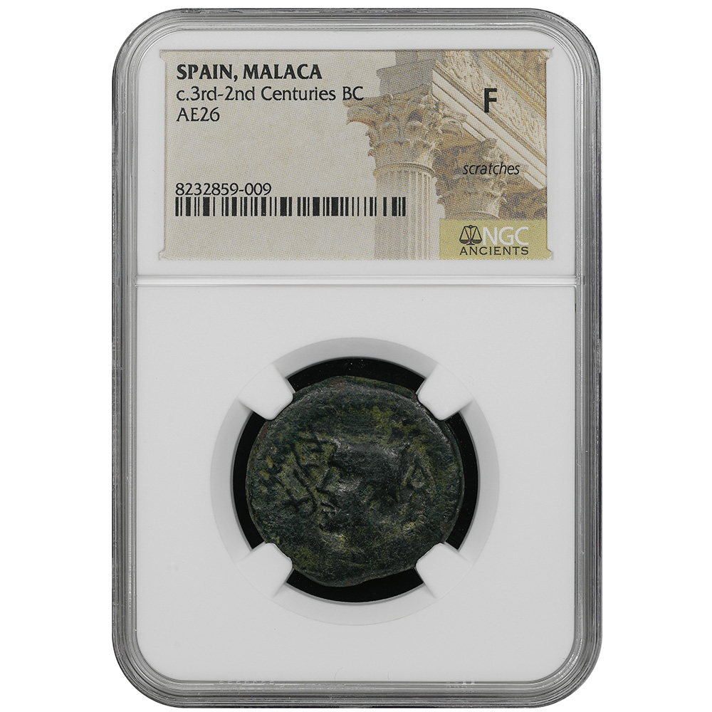 c.3rd-2nd Centuries BC Spain, Malaca AE26 NGC F