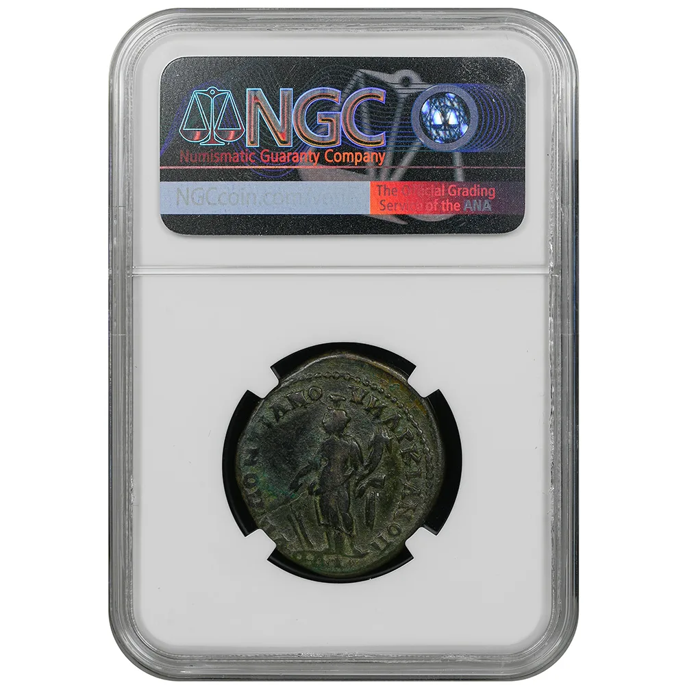 AD 217-218 Moesia Inferior, Marcianopolis Macrinus & Diadumenian AE28 NGC Ch F