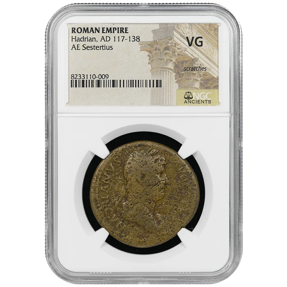 Roman Empire Hadrian AE Sestertius RIC-706 AD 133-134 NGC Very Good
