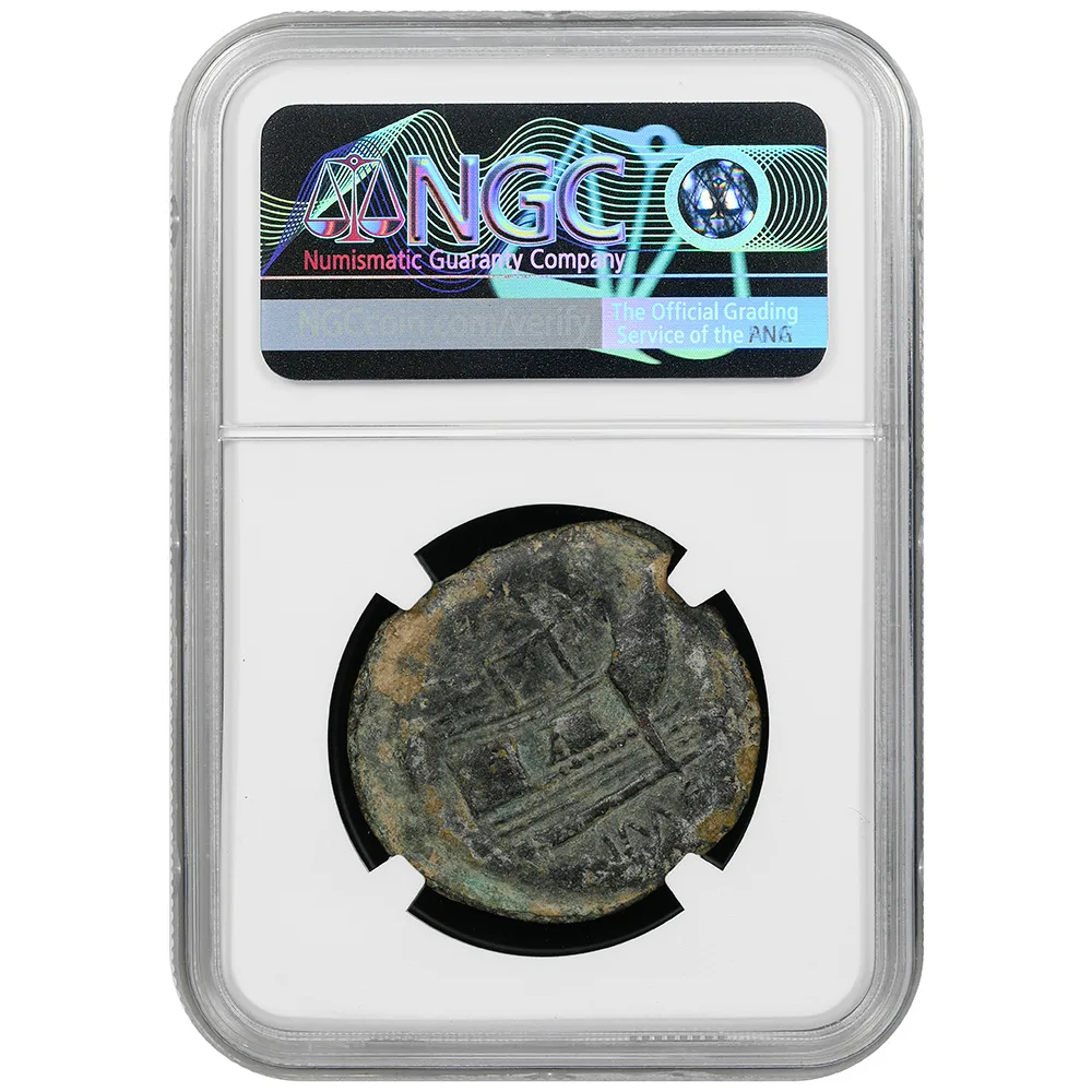 Roman Imperatorial Pompey Jr. Died 45 BC AE As NGC F