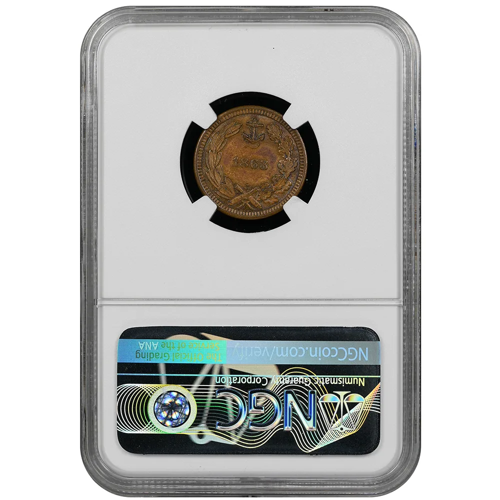 1863 Civil War Token F-237/423a Our Little Motor NGC MS 62