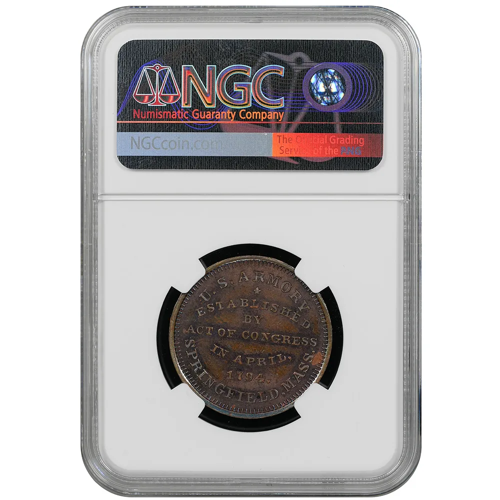 1862 Bolen Jab-4 Arsenal W/O Sun CU NGC MS 63 BN