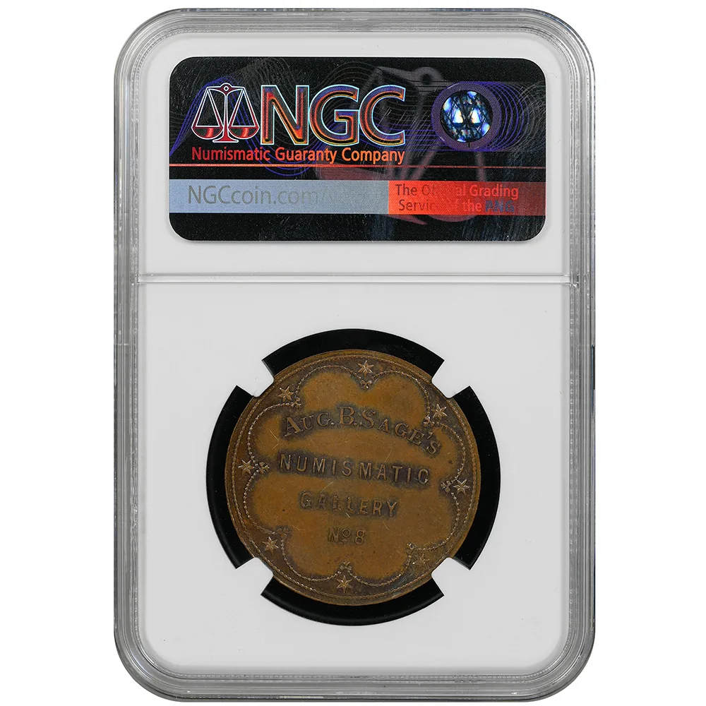 1860 A.B. Sage Series Horatio N. Rust Numismatic Gallery No. 8 NGC MS 63