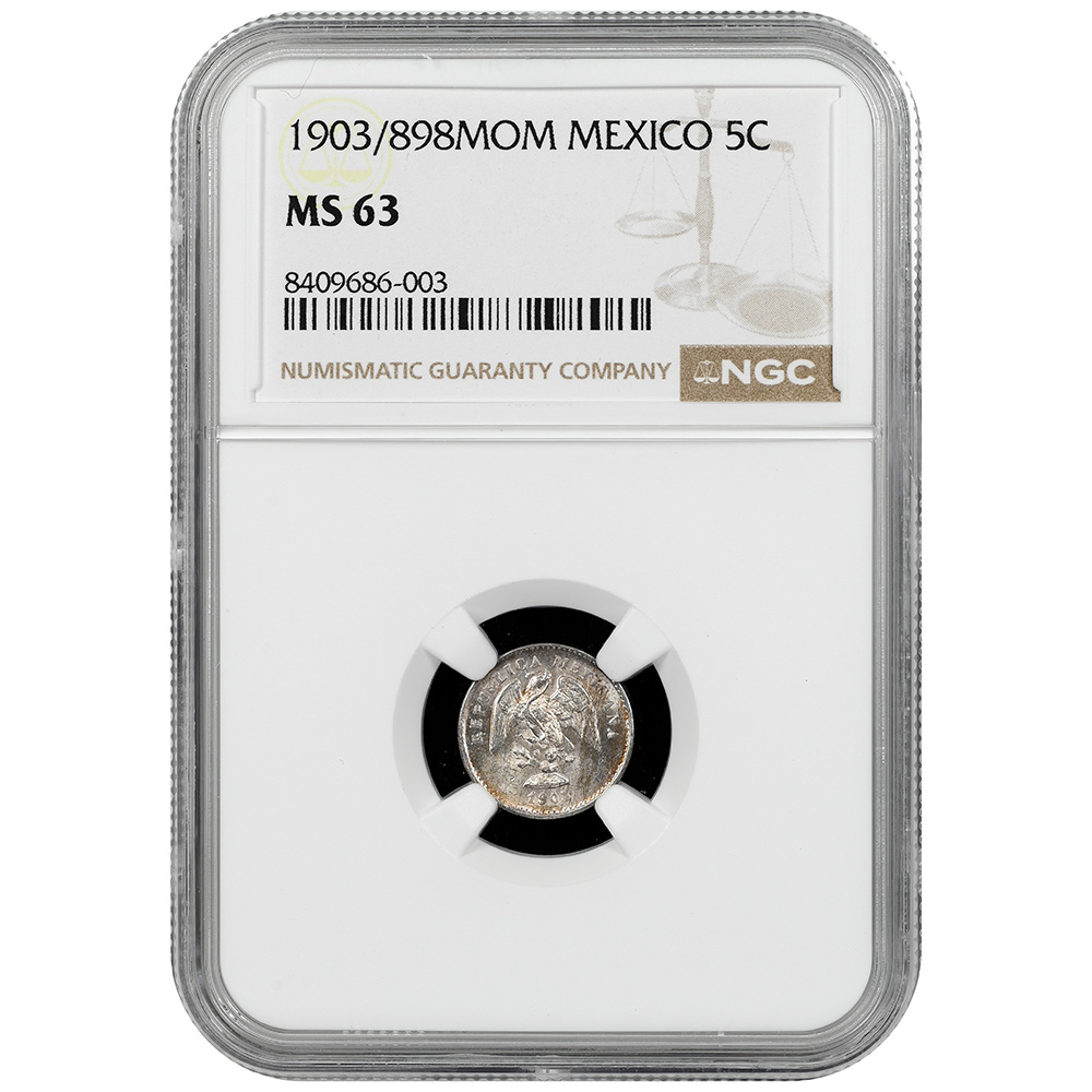 1903/898-Mo Mexico 5 Centavo NGC MS 63