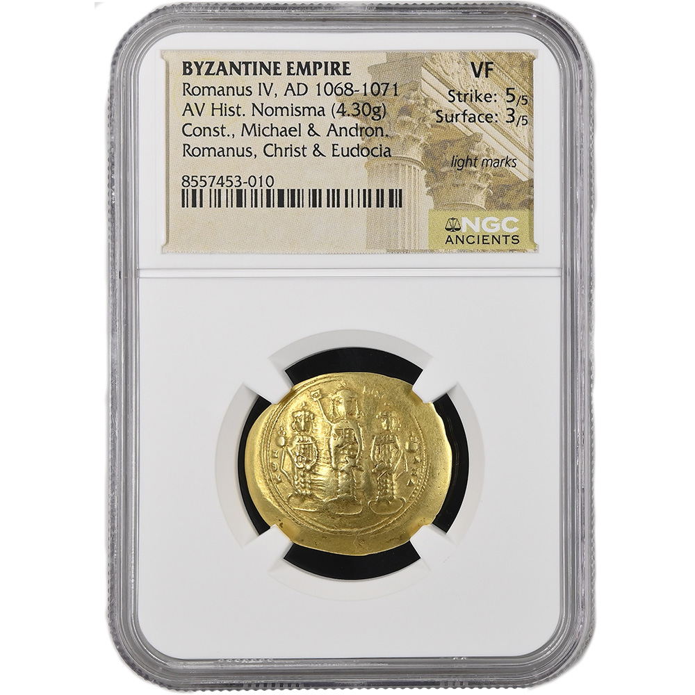 AD 1068-71 Romanus IV Diogenes Byzantine Empire AV histamenon nomisma scyphate NGC VF