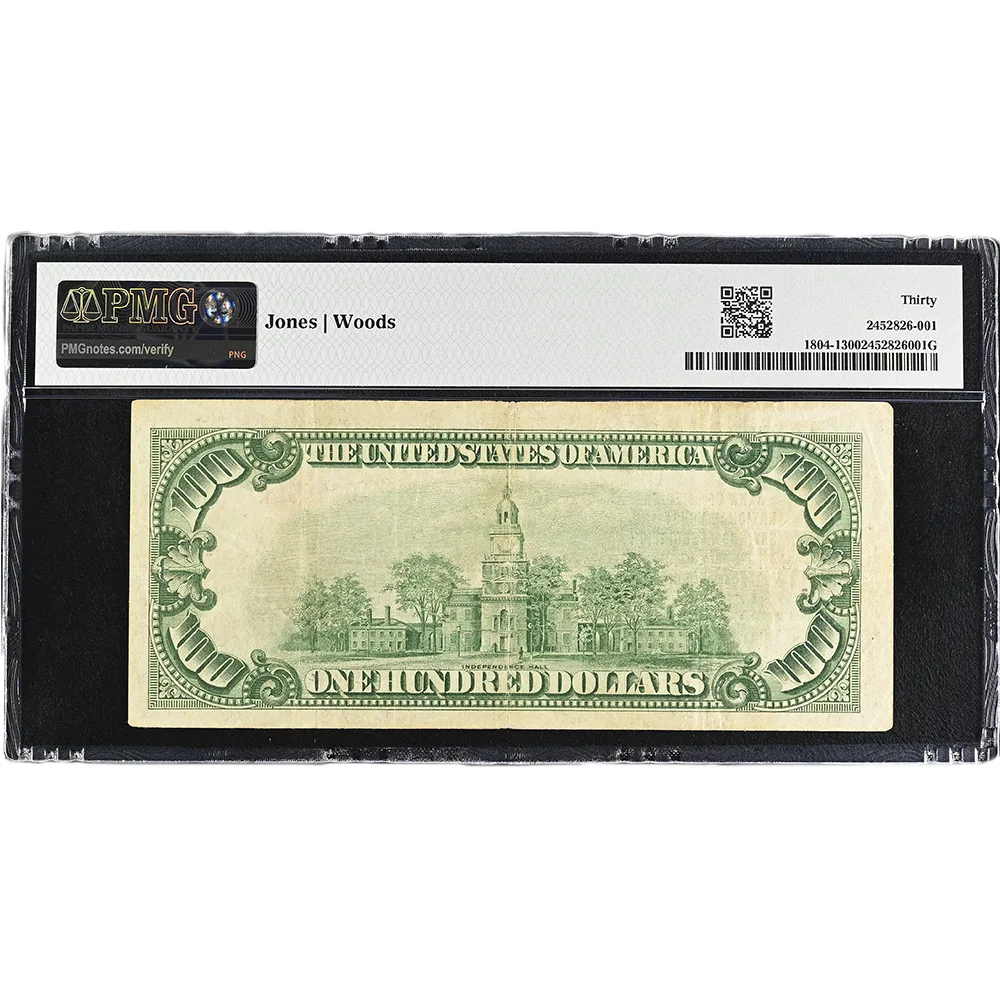 Bank Of America Nat'l Trust & Savings Assoc. San Francisco, CA, $100 1929 Ty. 1 Small Size CH#13044 PMG VF30