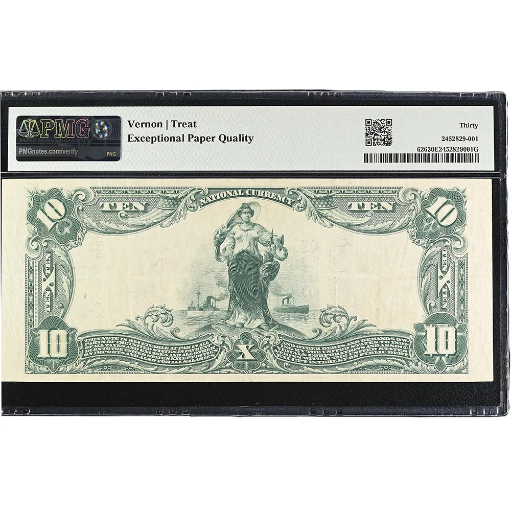 Oakland, CA - $10 1902 Plain Back Fr. 626 Central NB Ch. # 9502 PMG VF 30 EPQ