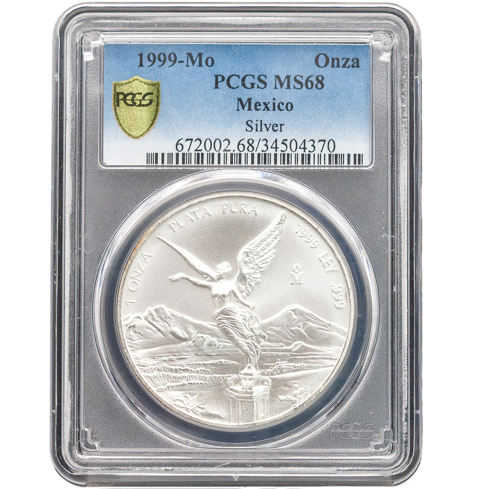 1999 Mexico 1 oz Silver Libertad PCGS MS68