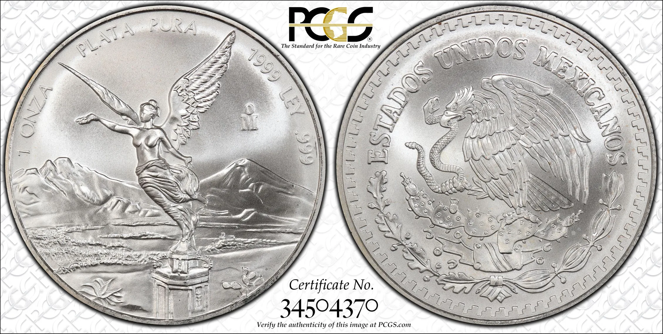 1999 Mexico 1 oz Silver Libertad PCGS MS68 - Image 4