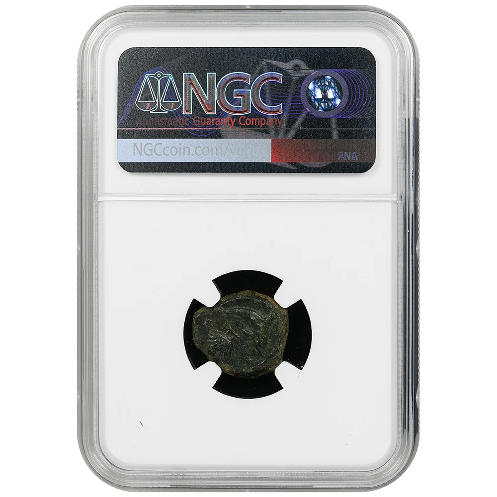 415-400 BC Sicily Syracuse Head of Arethusa l AE Hemilitron NGC CH VF