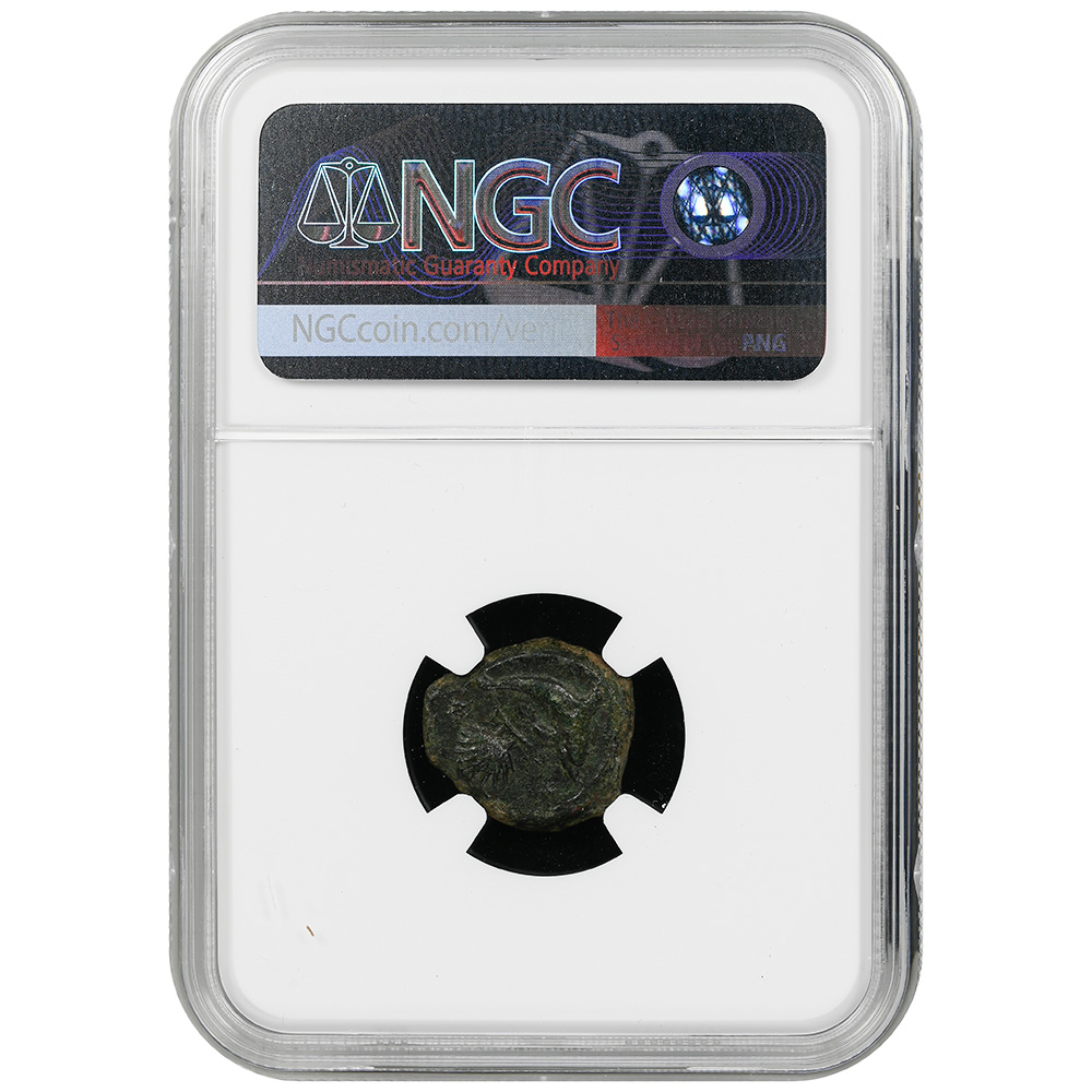 415-400 BC Sicily Syracuse Head of Arethusa l AE Hemilitron NGC CH VF