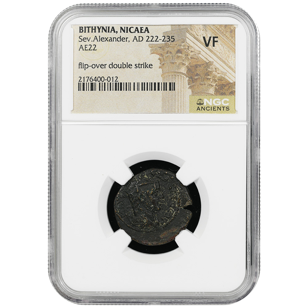 Severus Alexander Roman Empire AD 222-35 AE 22 Double Struck NGC VF