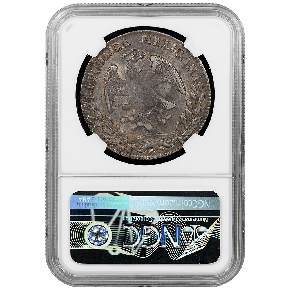 1863-O|FR Mexico 8 Reales NGC AU 53