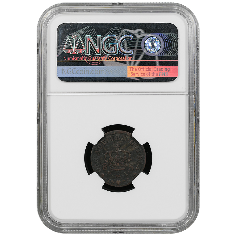 1695 PI Denmark 8 Skiling Dansk - Christian V NGC VF Details - Image 2