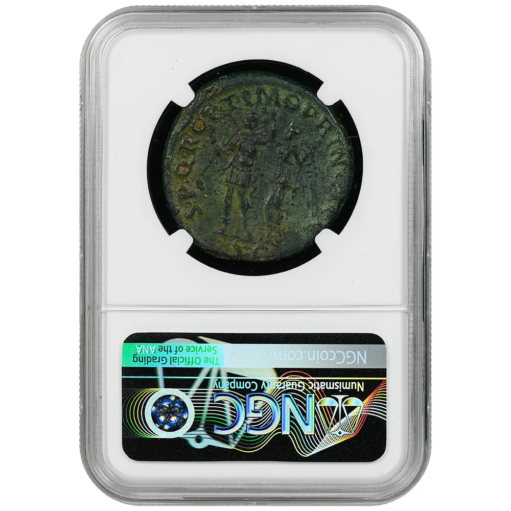 Roman Empire Trajan AD 98-117 AE Sestertius RIC 549 NGC CH VF