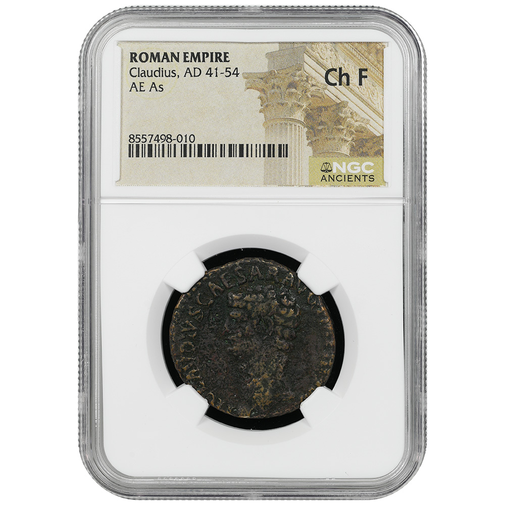 AD 41-54 Roman Empire Claudius RIC 100 AE AS NGC CH F