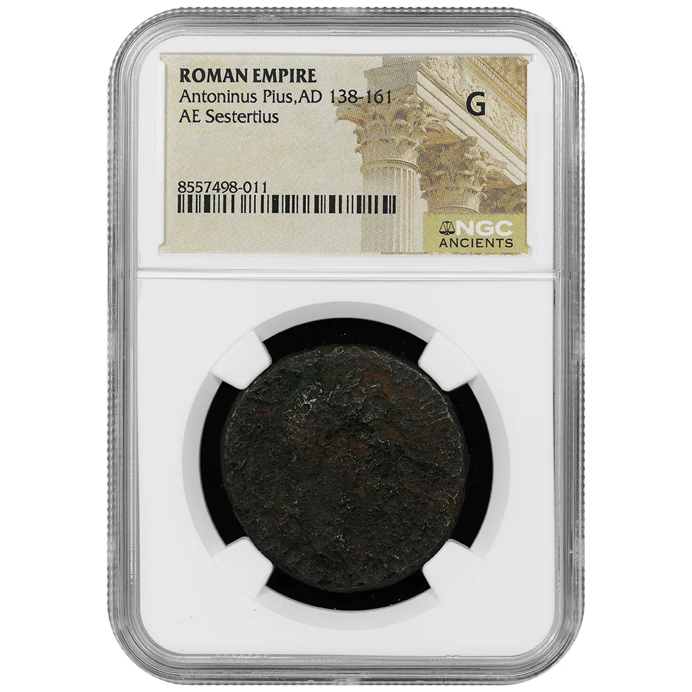 AD 138-161 Roman Empire AE Sestertius Antoninus Pius RIC 629 NGC G