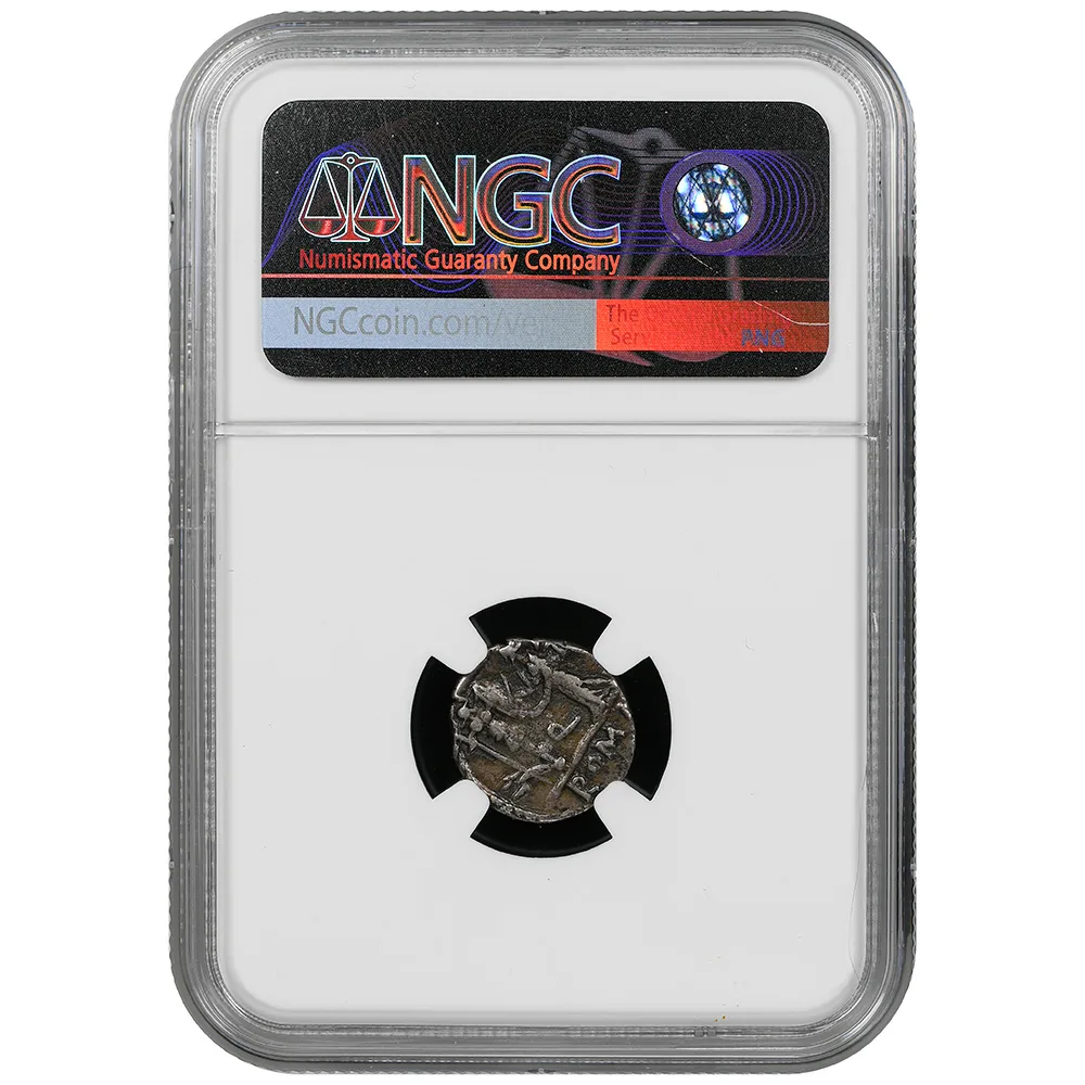 c.97 BC Roman Republic, C. Egnatuleius C. F. AR Quinarius, Apollo / Victory NGC CH F