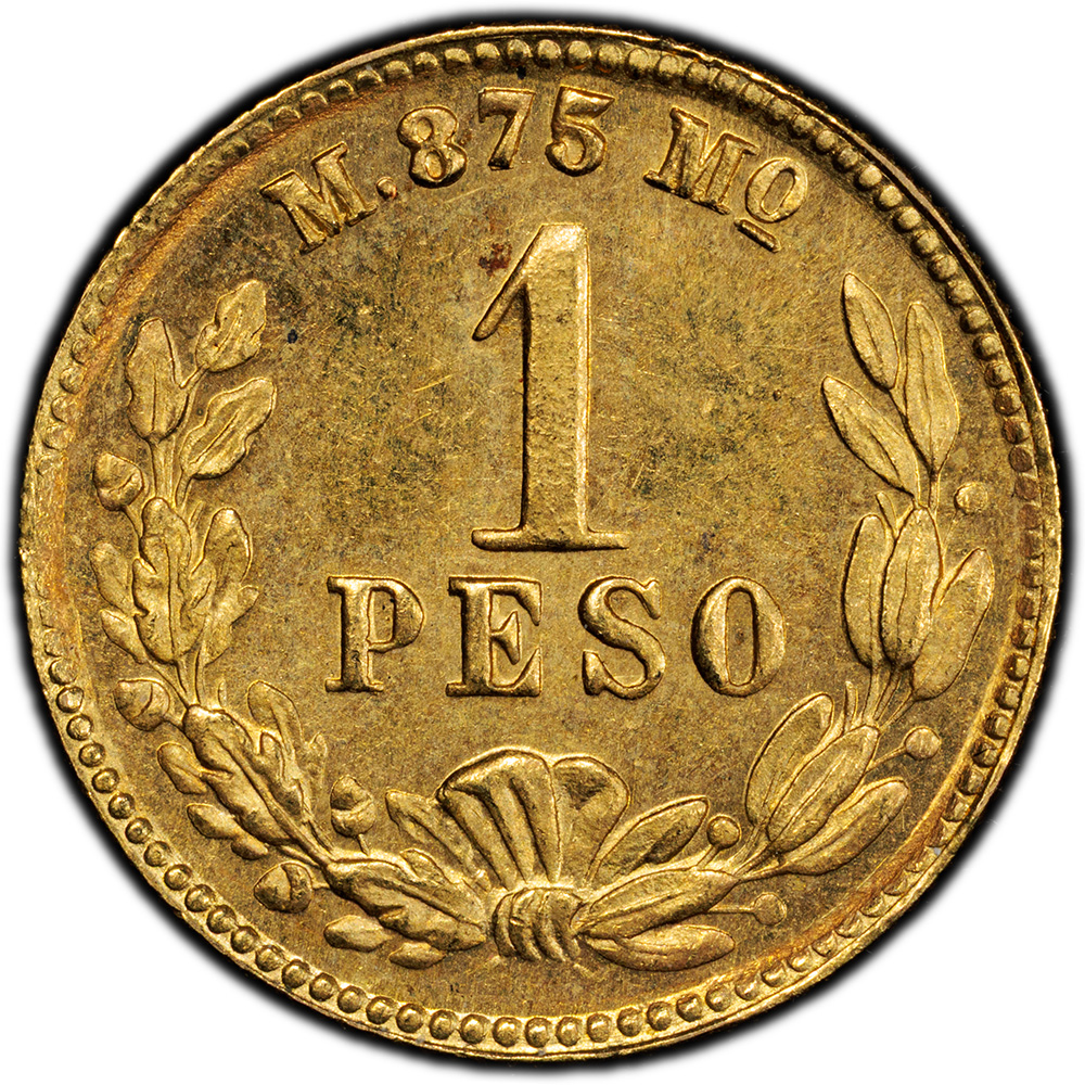 1903-Mo Mexico Gold 1 Peso PCGS MS 65