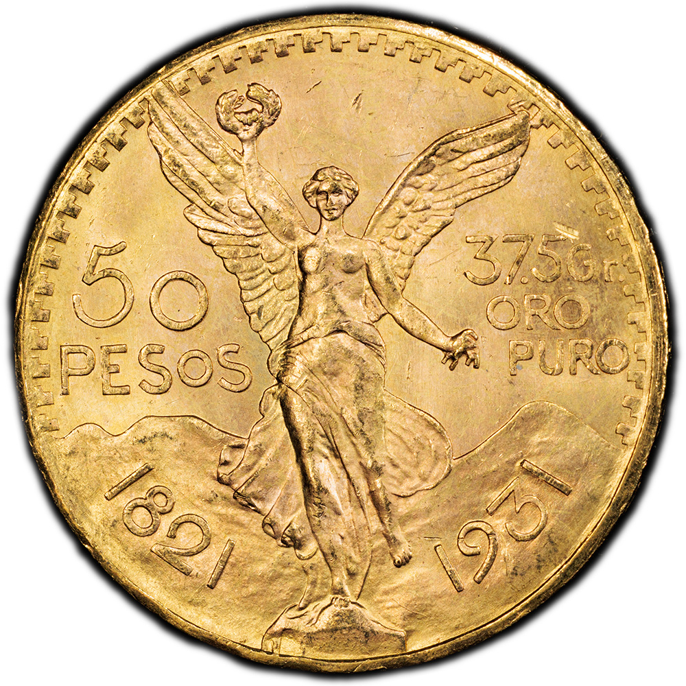 1931 Mexico Gold 50 Pesos PCGS MS 64