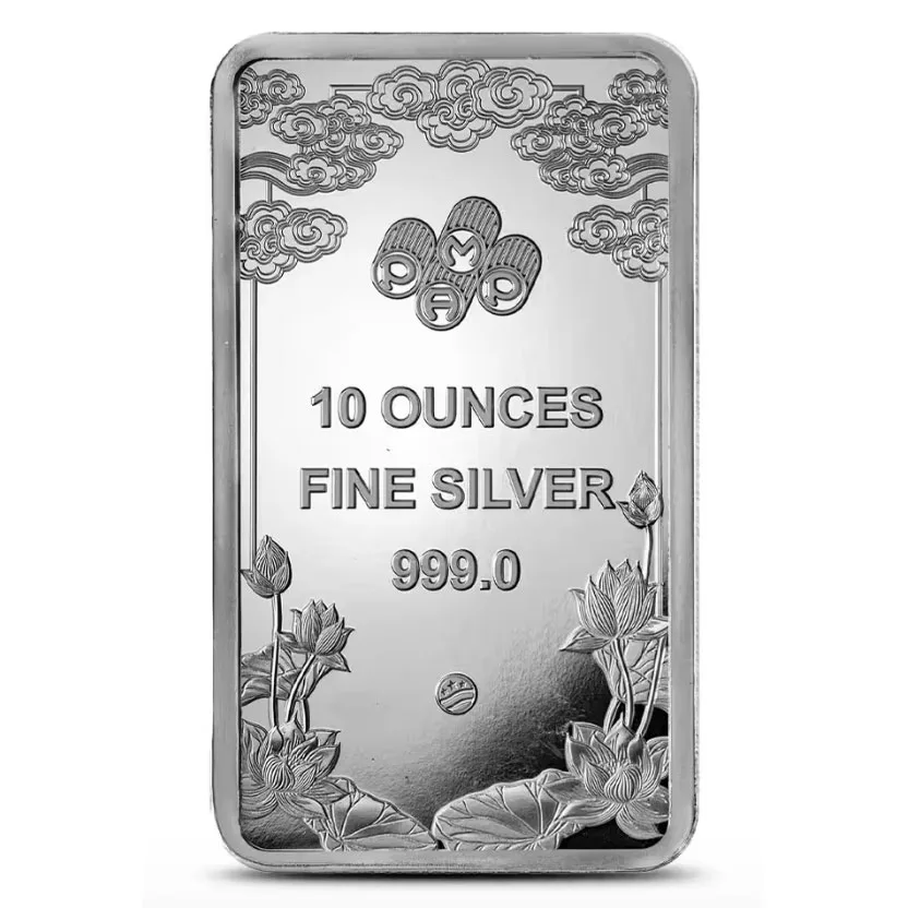 10 oz PAMP Suisse Good Luck Dragon Silver Bar (In Assay) - Image 3