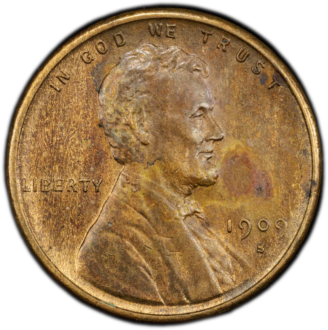 1909-S VDB 1C Lincoln Cent PCGS Genuine Cleaned- AU Detail