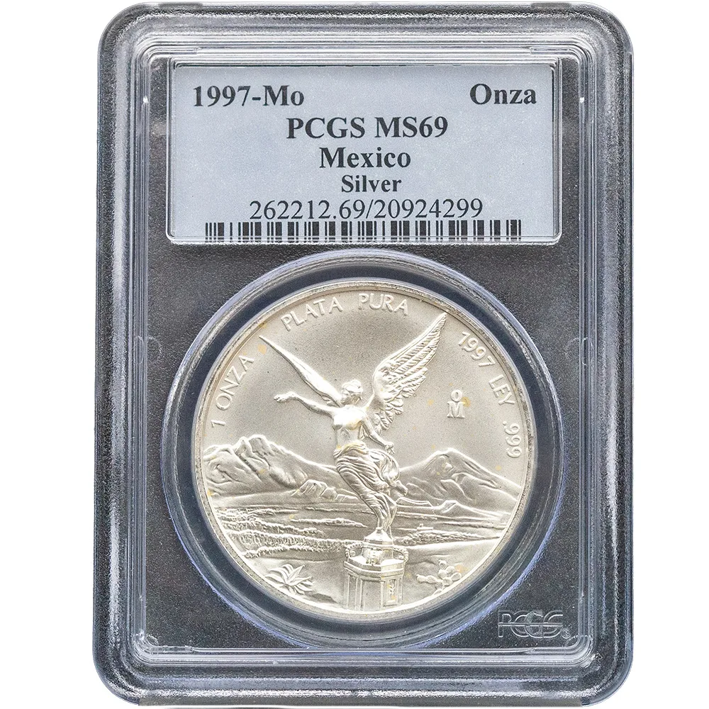 1997 Mexico 1 oz Silver Libertad PCGS MS 69