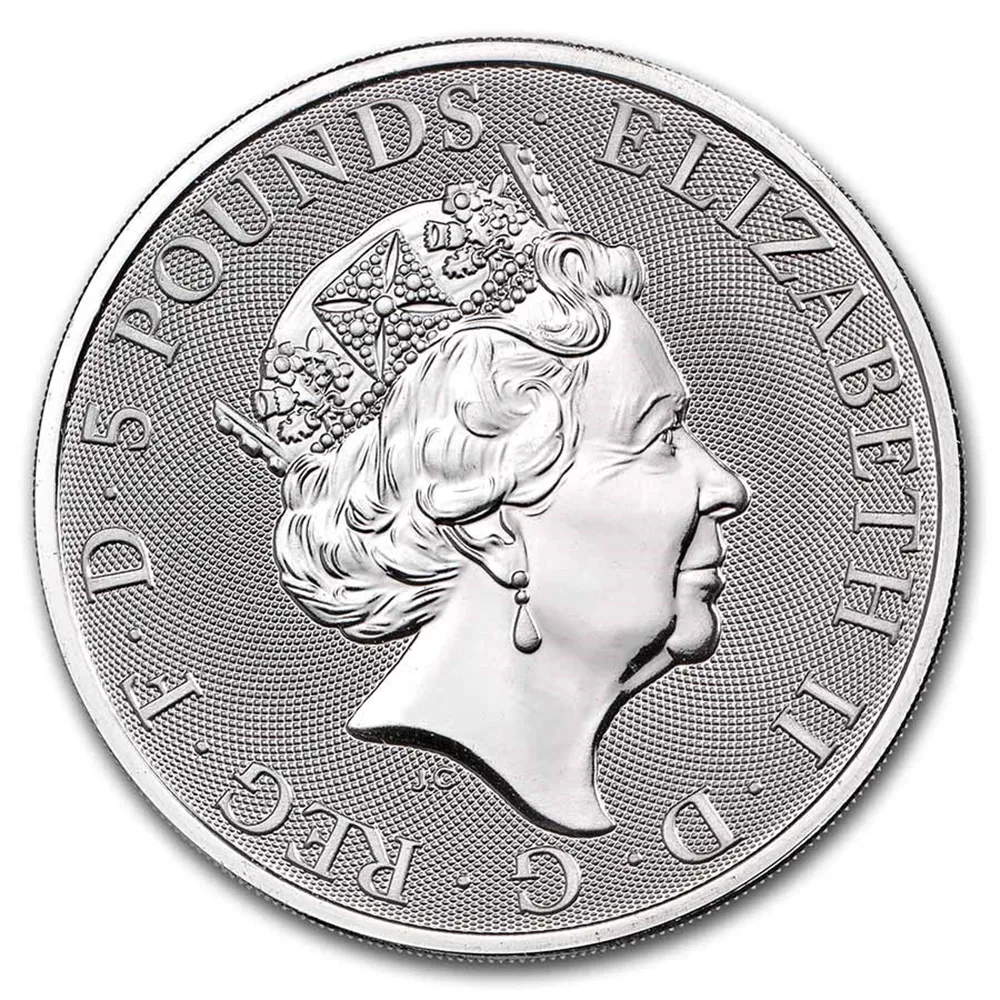 2021 Great Britain 2 oz .9999 Silver Queen's Beasts Coin