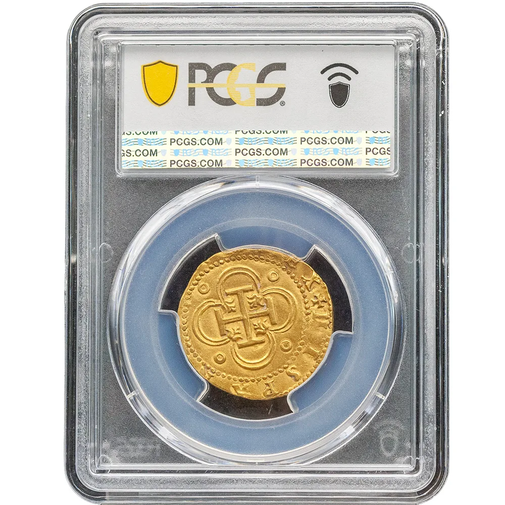 (1566-87)SD 2 Esc Calico-827 Sevilla PCGS AU 58