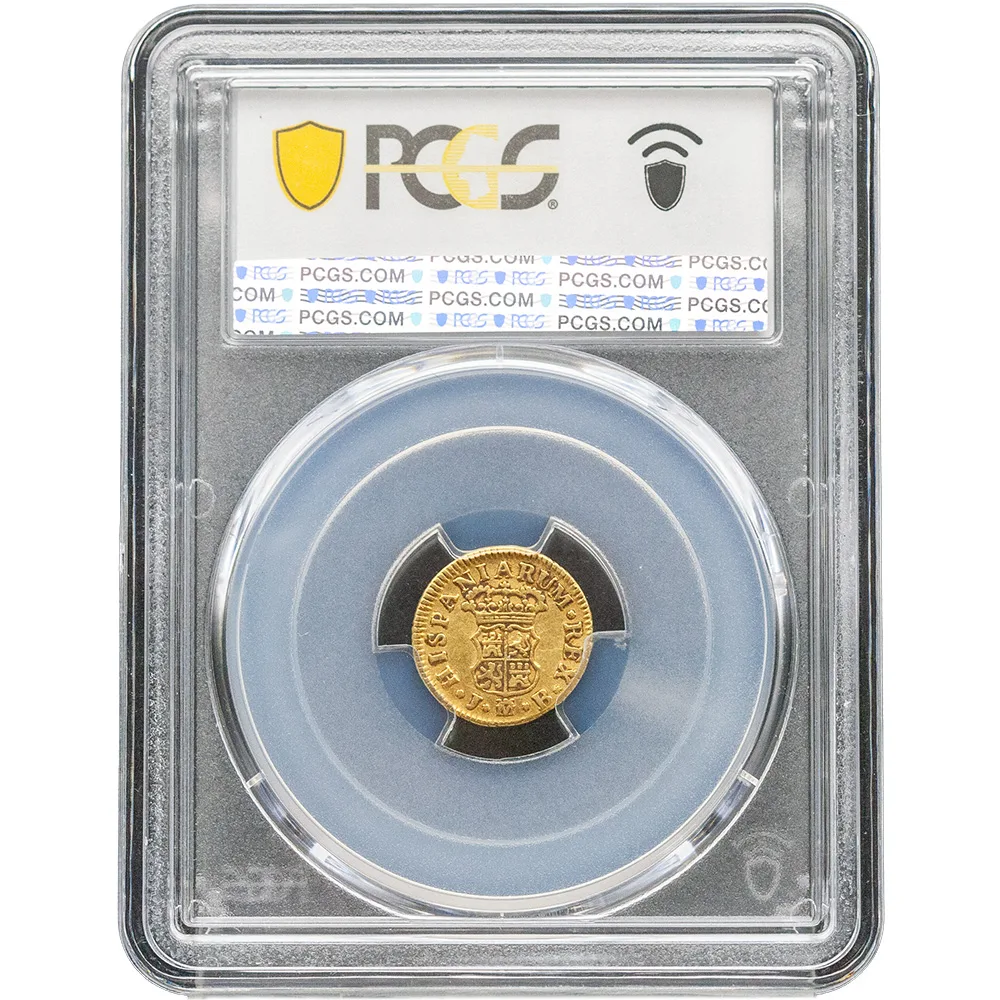 1757-M|JB Spain 1/2 Escudo PCGS VF 35