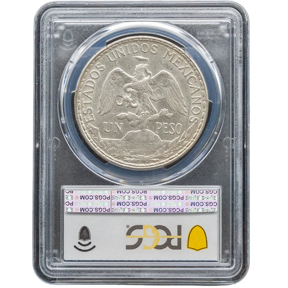 1910 Mexico Peso PCGS AU 58