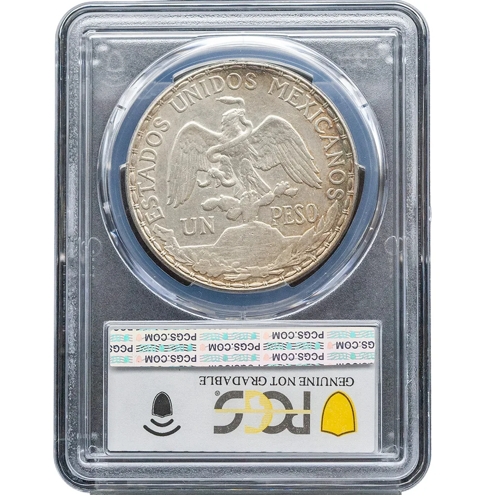 1911 Mexico Peso Short-Ray PCGS AU Detail