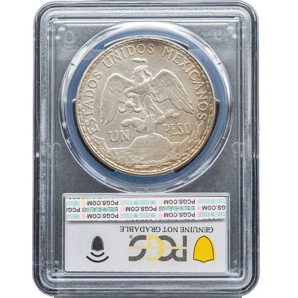 1911 Mexico Peso Short-Ray PCGS AU Detail