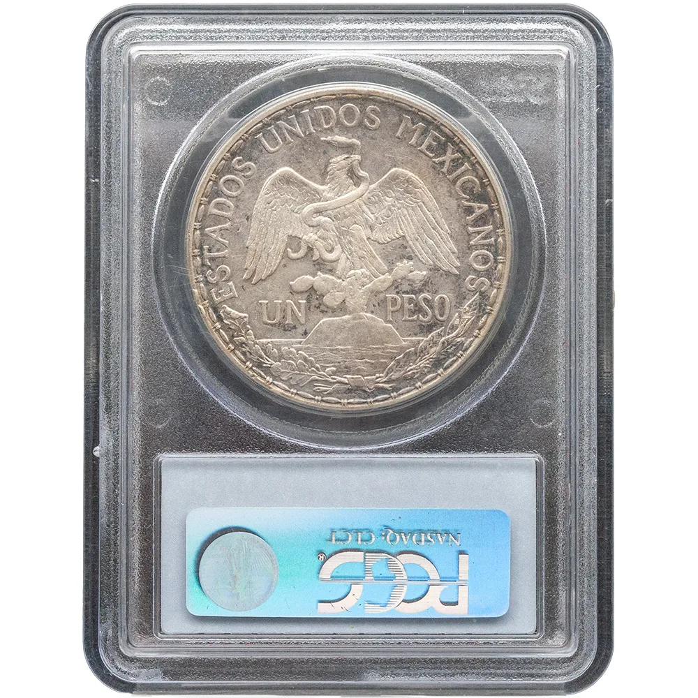 1914 Mexico Caballito Peso PCGS AU 50 RARE KM#453 - Image 2