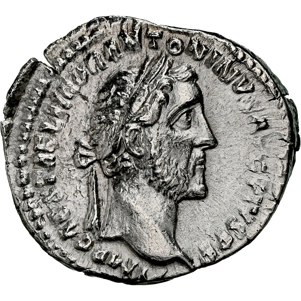 AD 138-161 Roman Empire AR Denarius Antoninus Pius RIC 582 NGC AU