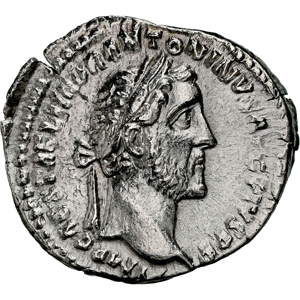AD 138-161 Roman Empire AR Denarius Antoninus Pius RIC 582 NGC AU