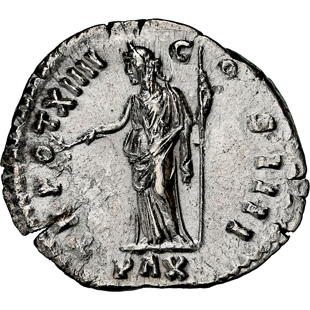 AD 138-161 Roman Empire AR Denarius Antoninus Pius RIC 582 NGC AU
