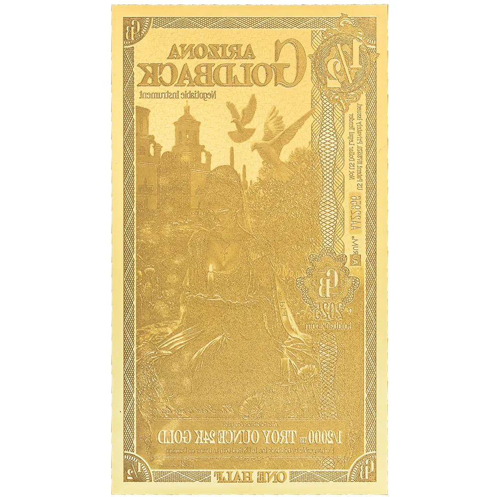 1/2 Arizona Goldback - Aurum Gold Foil Note (24k)