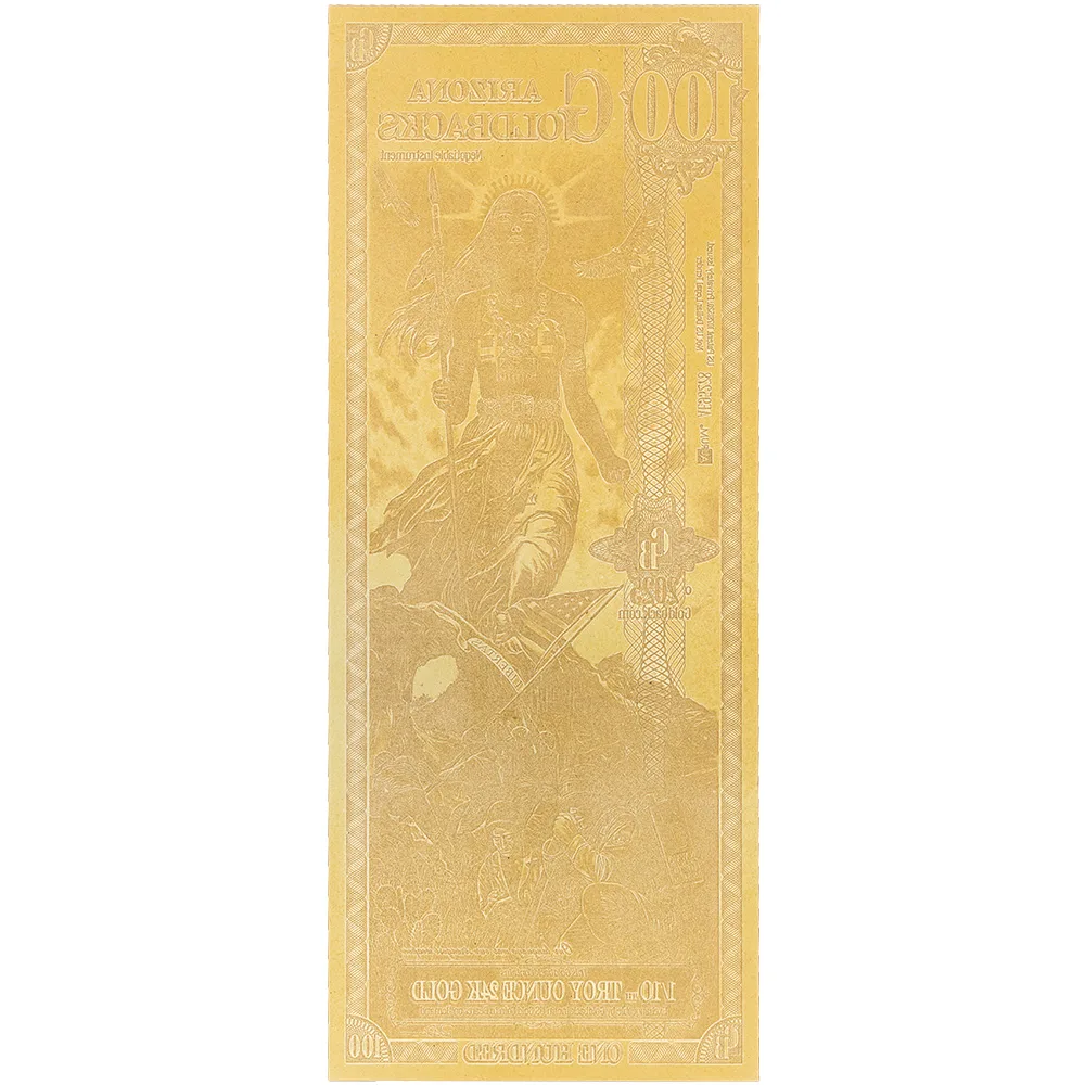 100 Arizona Goldback - Aurum Gold Foil Note (24k)