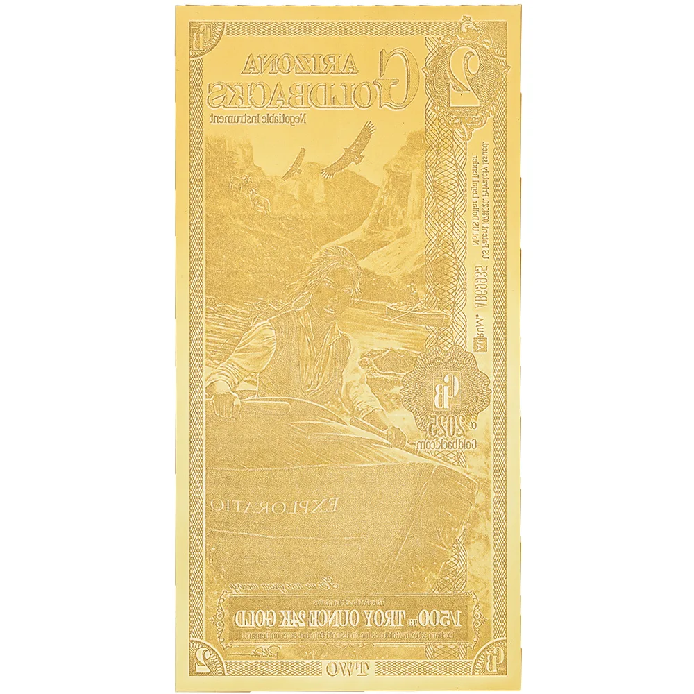 2 Arizona Goldback - Aurum Gold Foil Note (24k)