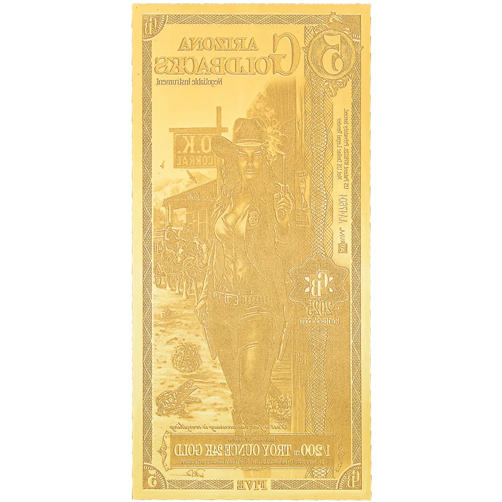 5 Arizona Goldback - Aurum Gold Foil Note (24k)