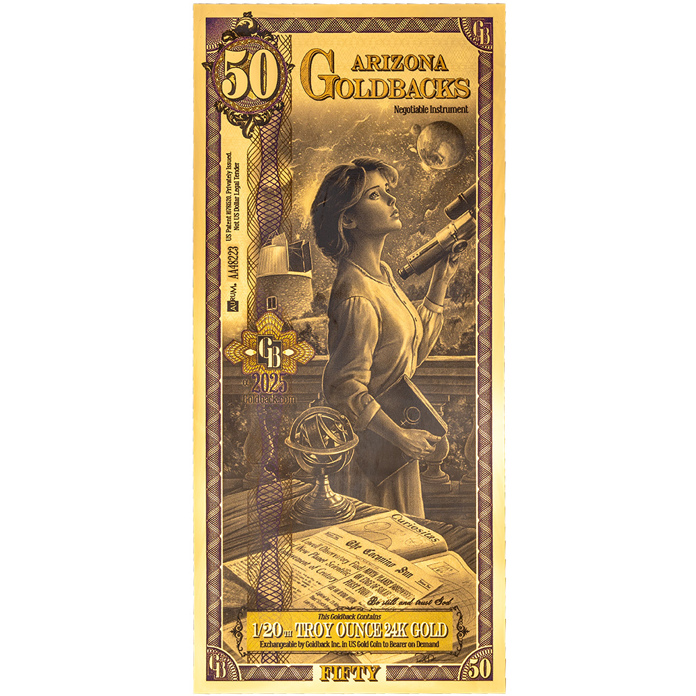 50 Arizona Goldback - Aurum Gold Foil Note (24k)