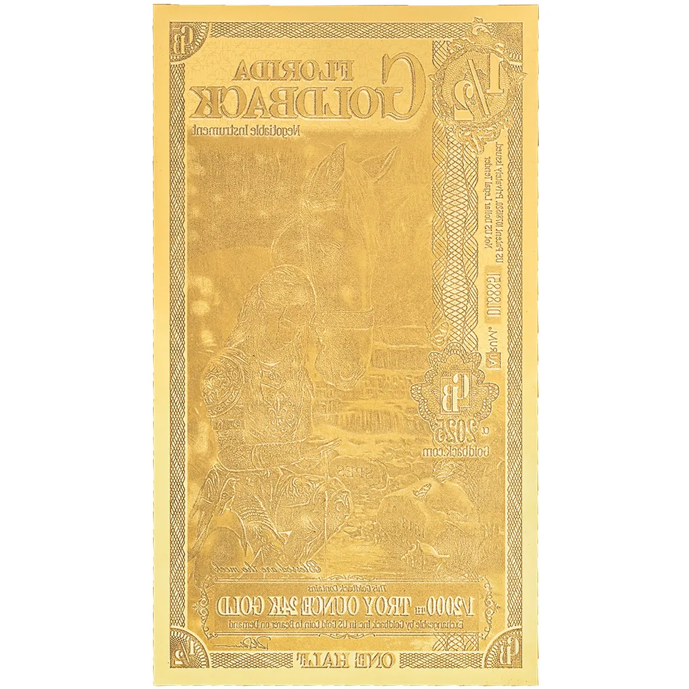 1/2 Florida Goldback - Aurum Gold Foil Note (24k)
