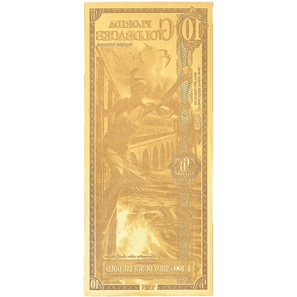 10 Florida Goldback - Aurum Gold Foil Note (24k)