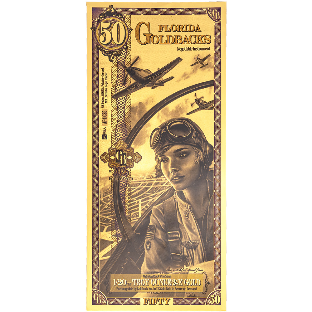 50 Florida Goldback - Aurum Gold Foil Note (24k)