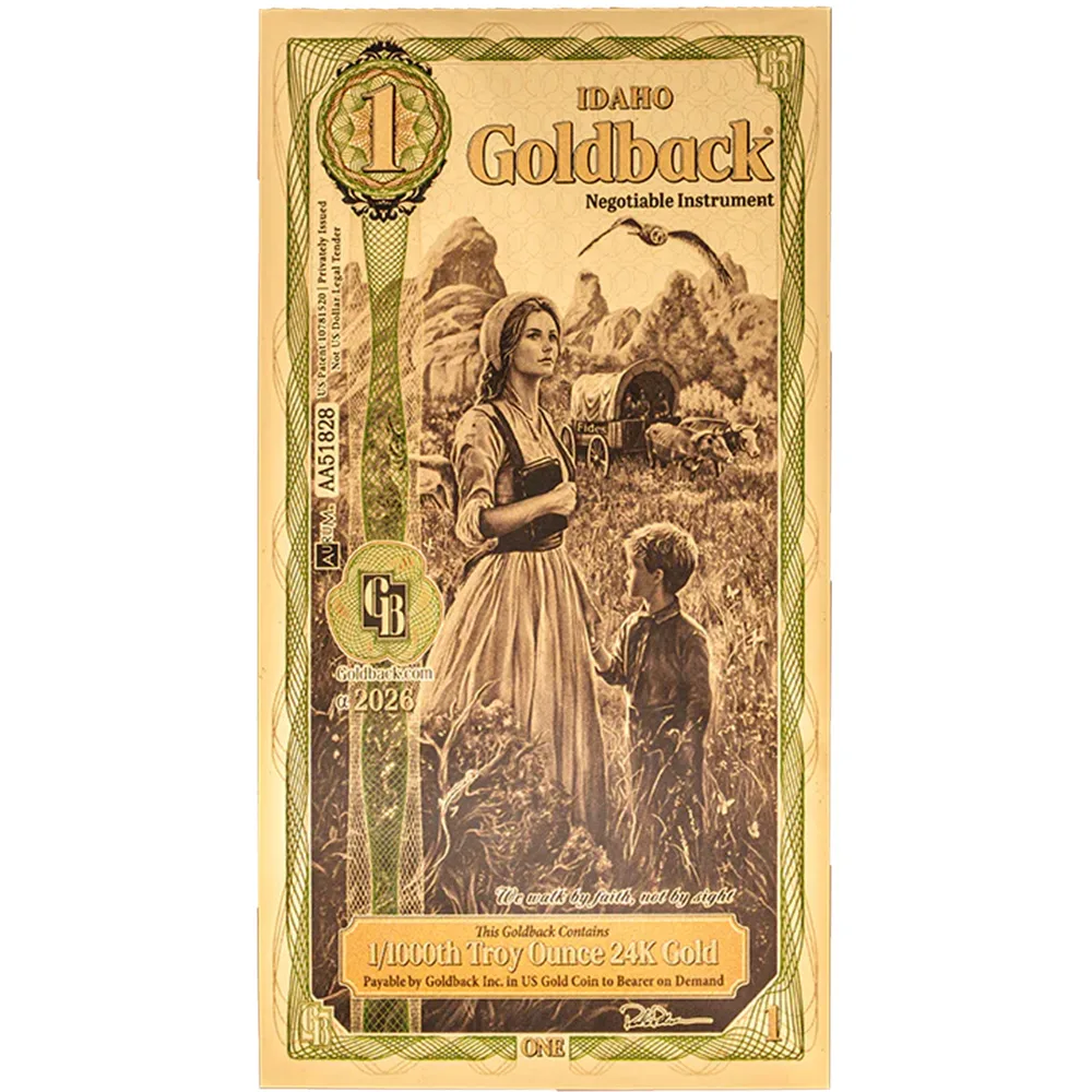 1 Idaho Goldback - Aurum Gold Foil Note (24k)